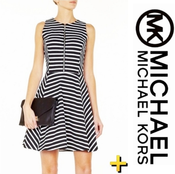 Michael Kors Dresses & Skirts - Michael Kors Black Striped A-Line Dress